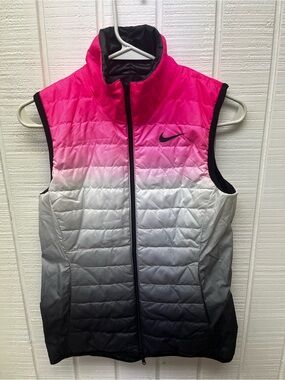 Nike Women’s XS Sleeveless Jacket Vest Reversible Hyper Pink/White/Black